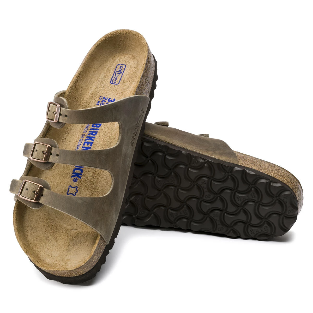 Women's Birkenstock Florida Soft Footbed Tobacco Oiled Leather BIRK-1011432 - Image 3